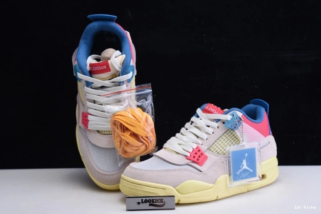 1st Kicks Shoes Retro 4 Ice Union Jordan Air Guava DC9533-800 0724